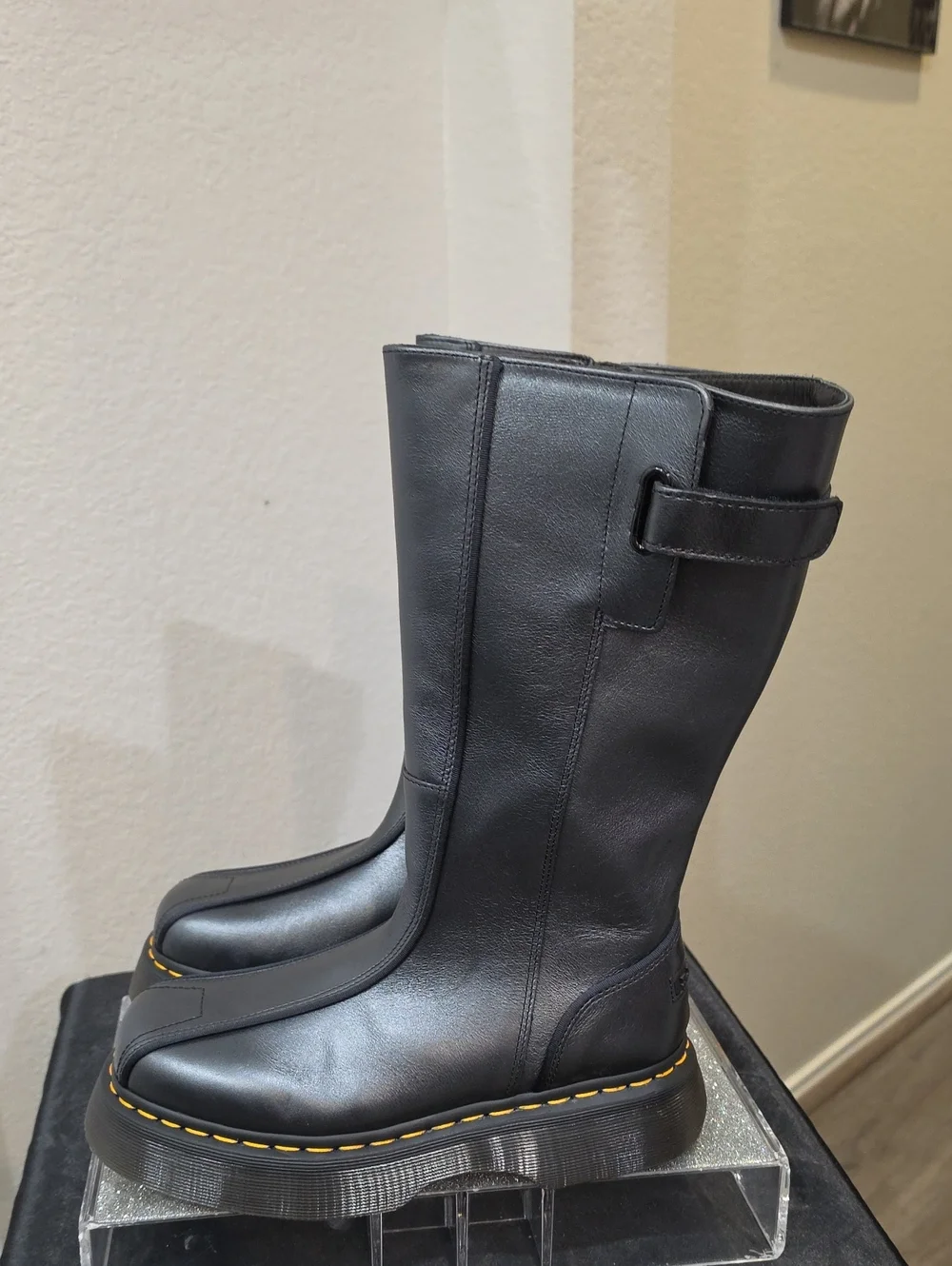 Dr. Martens Buzz Hi Gloss Leather Boots